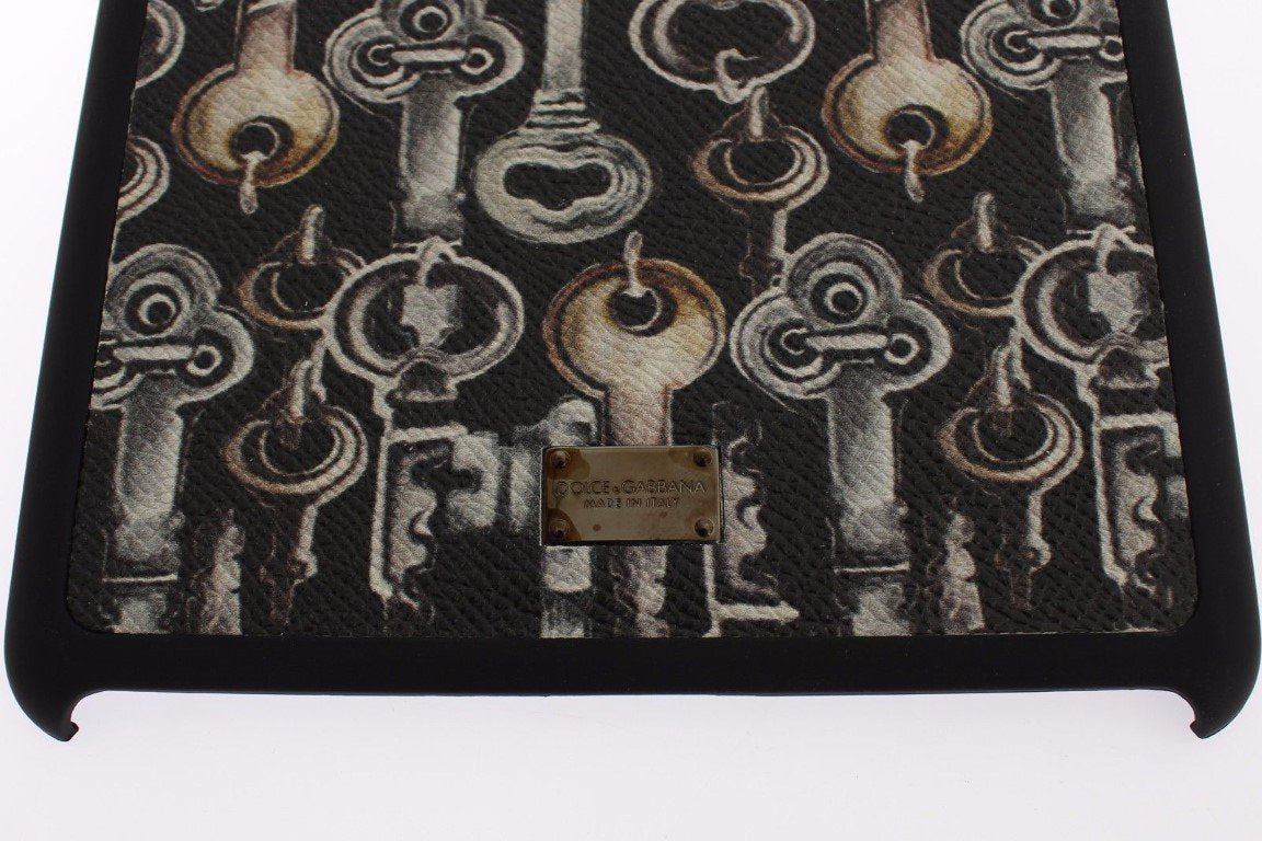 Black Key Print Leather Tablet Ipad Case Cover