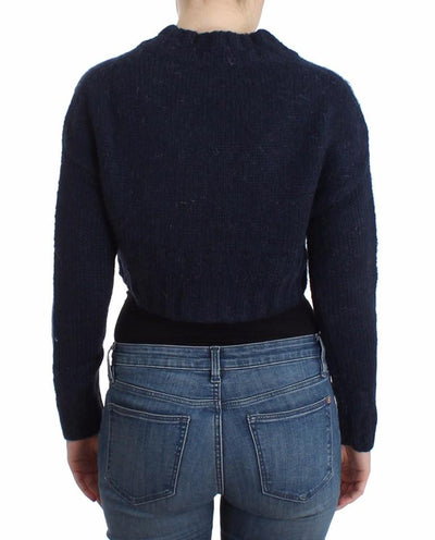 Blue cropped cardigan