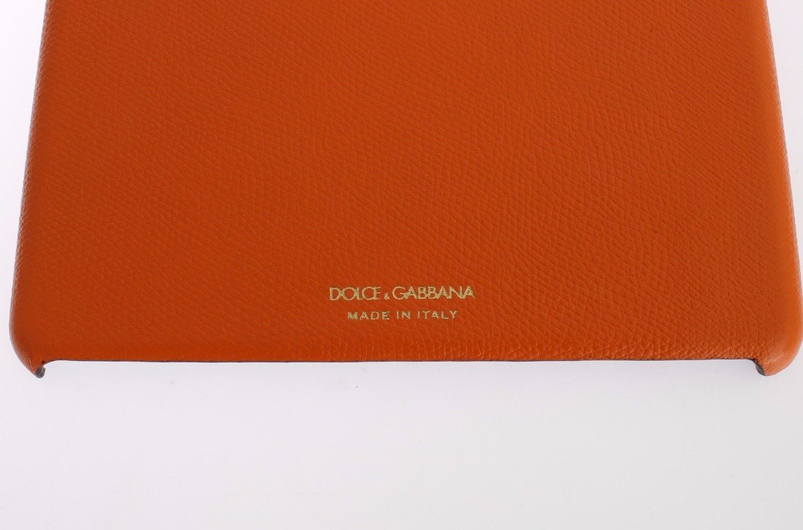Orange Leather Tablet Ipad Case Cover