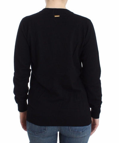 Black wool cardigan