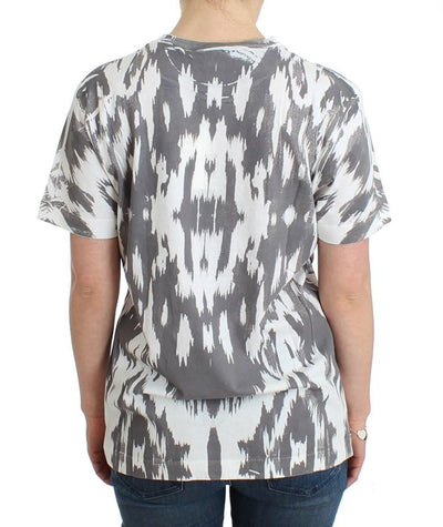 Gray printed cotton top