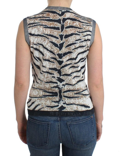 Tiger printed knit top