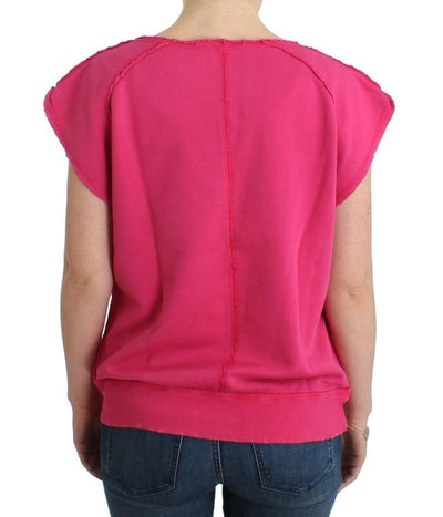 Pink short sleeve sweatshirt