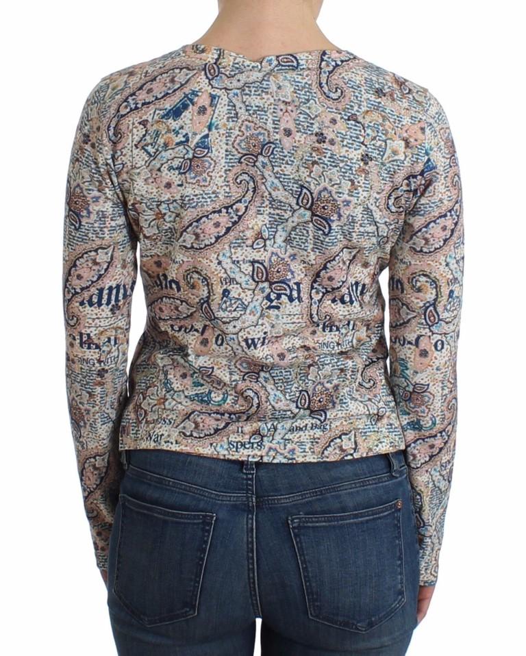 Paisley printed knit tank top