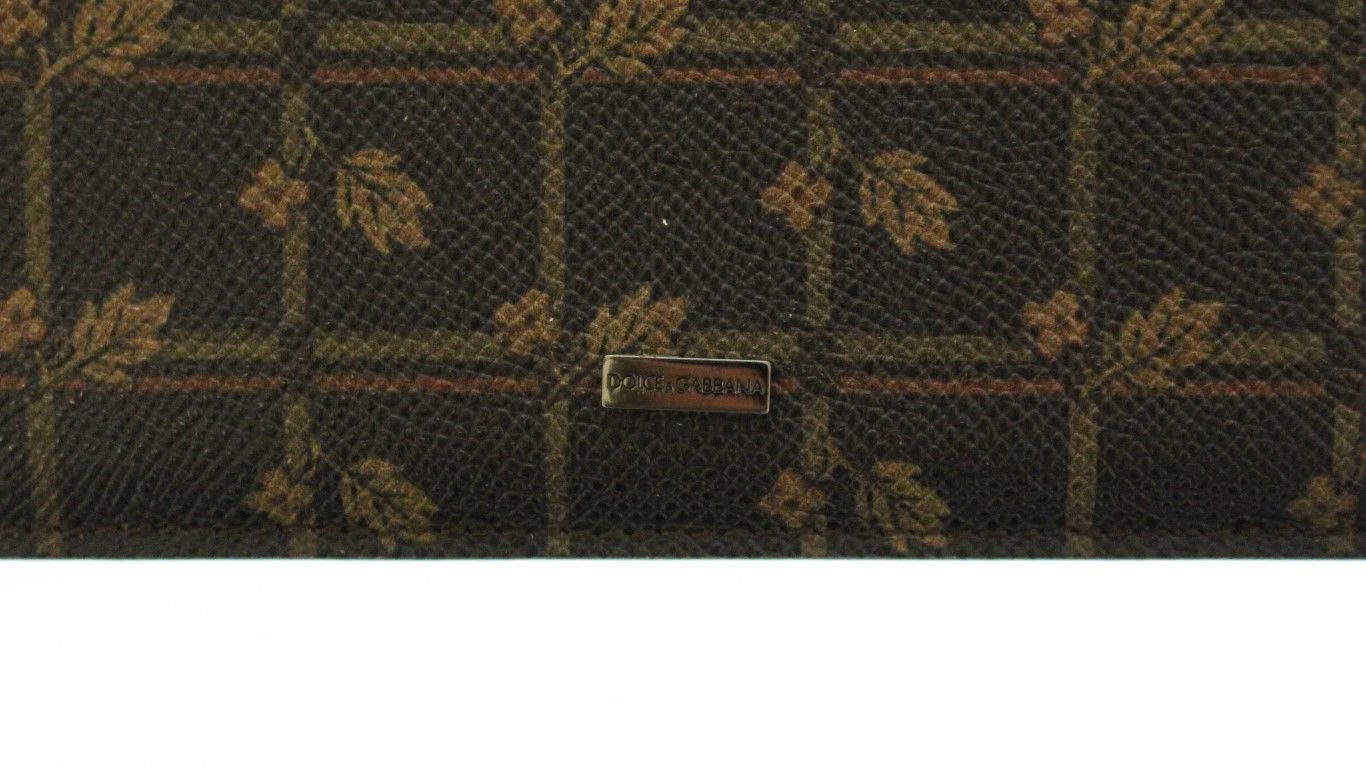 Brown Floral Logo Leather iPAD Tablet eBook Cover