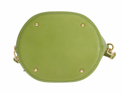 Green Leather Hand Shoulder Satchel Hobo Bag