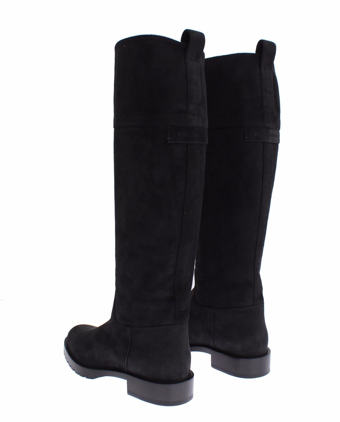Gray Suede Goatskin Flat Boots