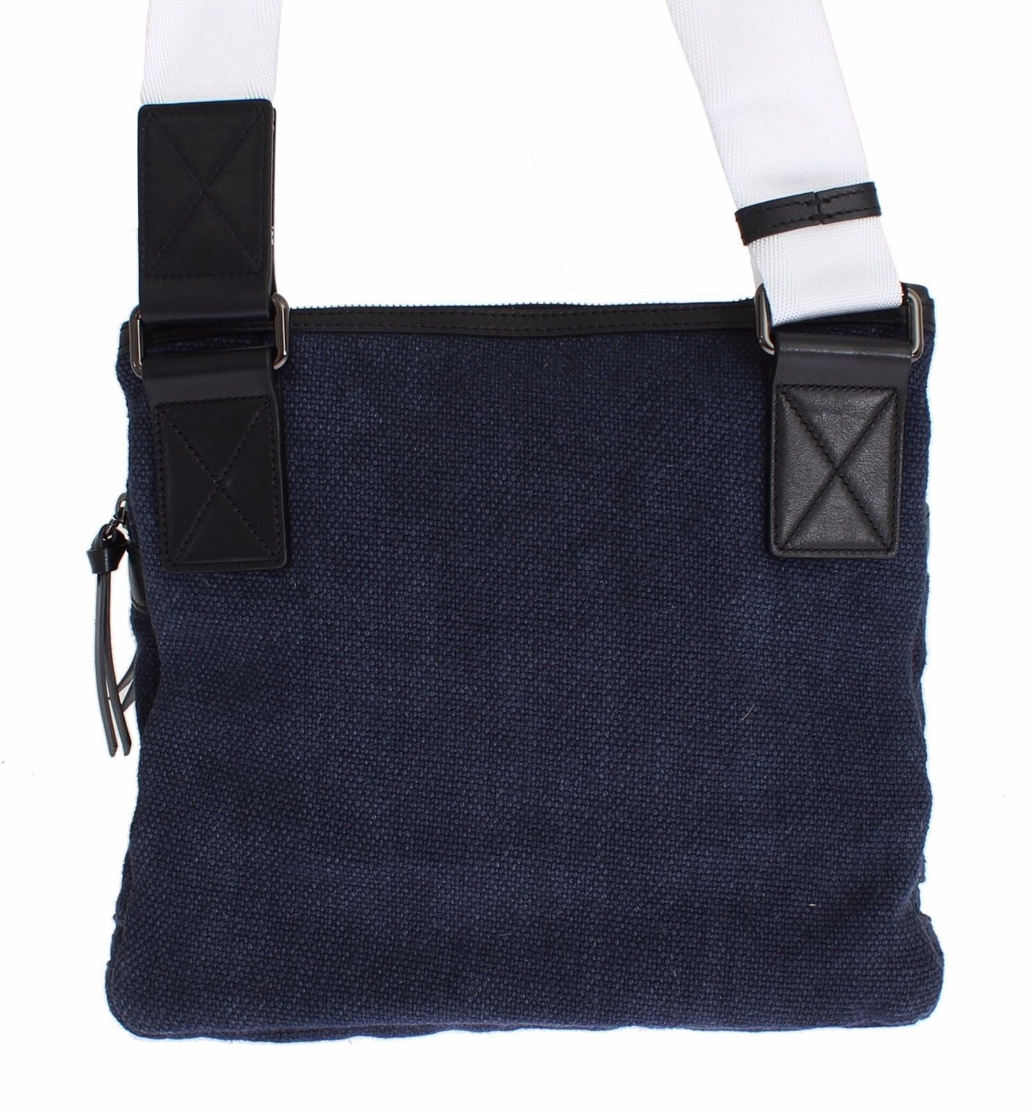 Blue Denim Leather Crossbody Shoulder Bag