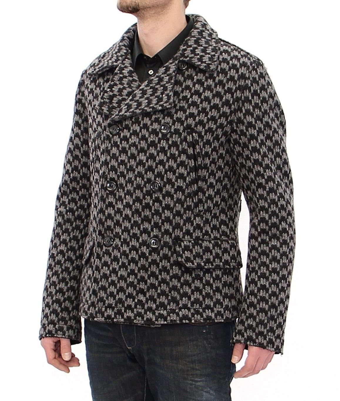 Gray Double Breasted Jacket