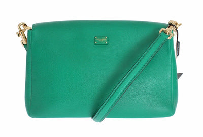 Green Leather Shoulder Messenger Satchel