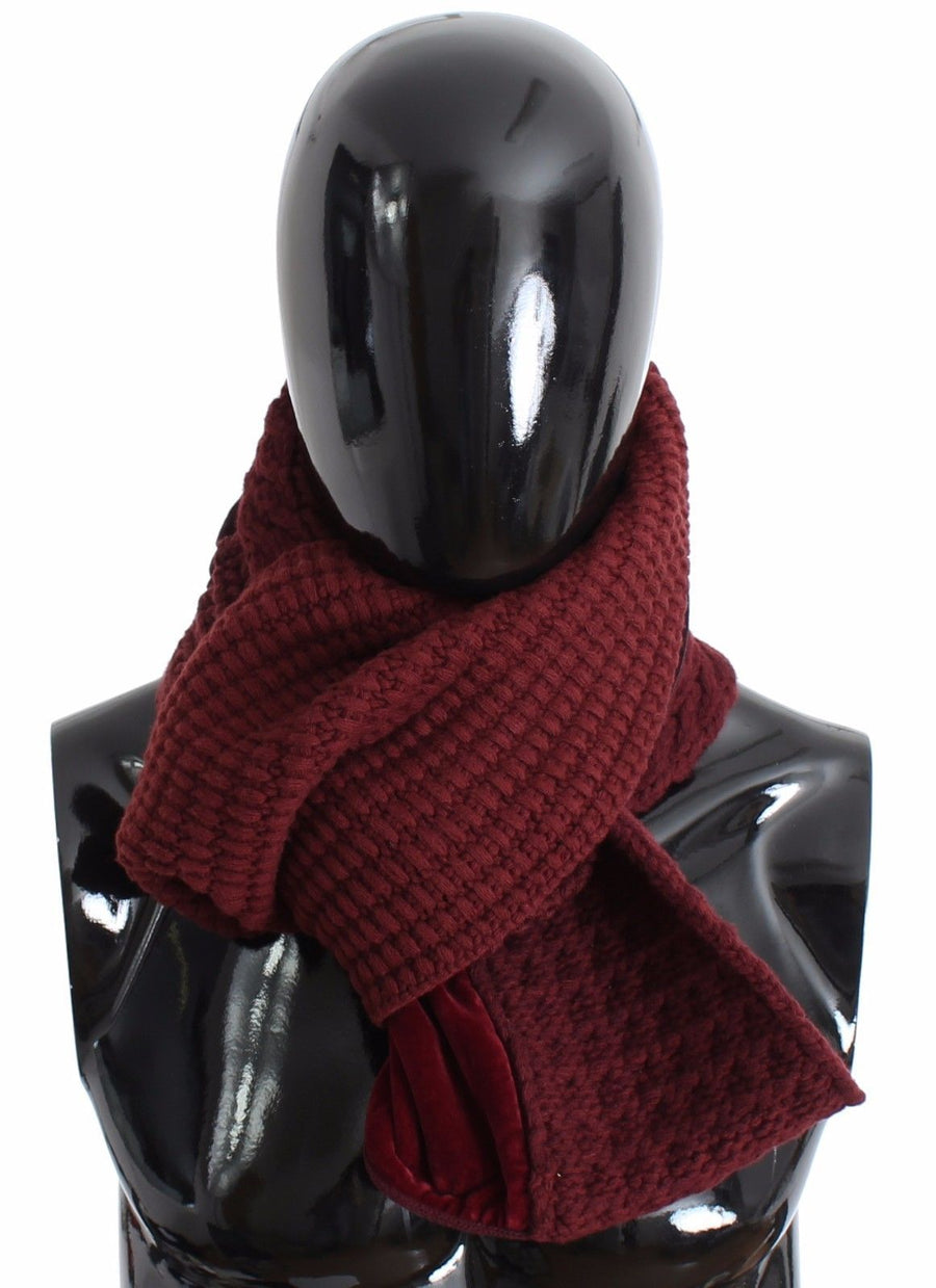 Bordeaux Wool Blend Mens Scarf