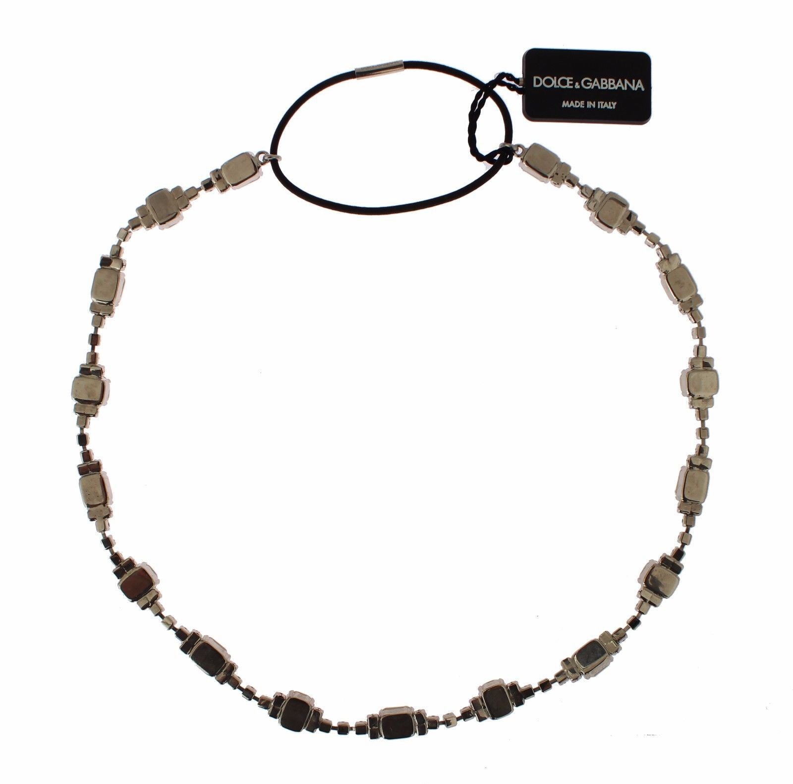 Silver Brass Crystal Head Hair Band