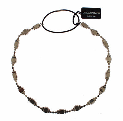 Silver Brass Crystal Head Hair Band