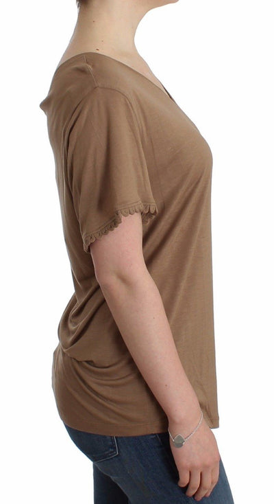 Brown shortsleeved top