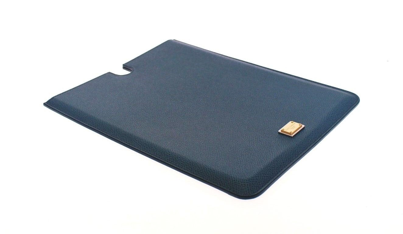Blue Leather iPAD Tablet eBook Cover Bag