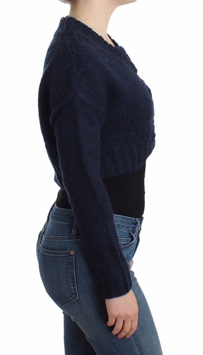 Blue cropped cardigan