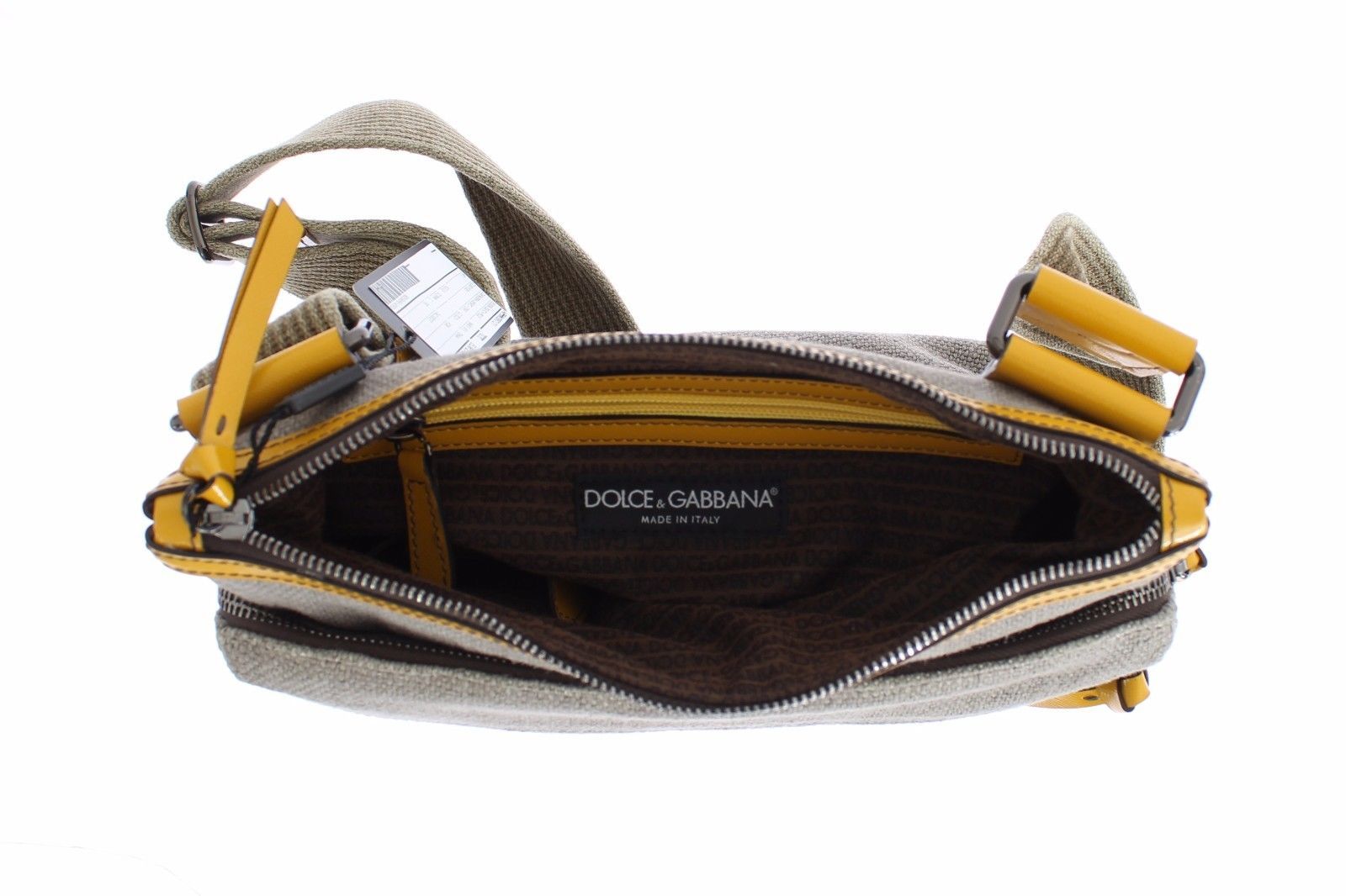 Gray Denim Leather Crossbody Shoulder Bag
