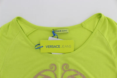 Yellow Crew-neck Studded T-shirt