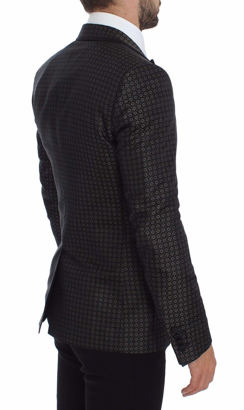 Green Silk Slim Two Button Blazer