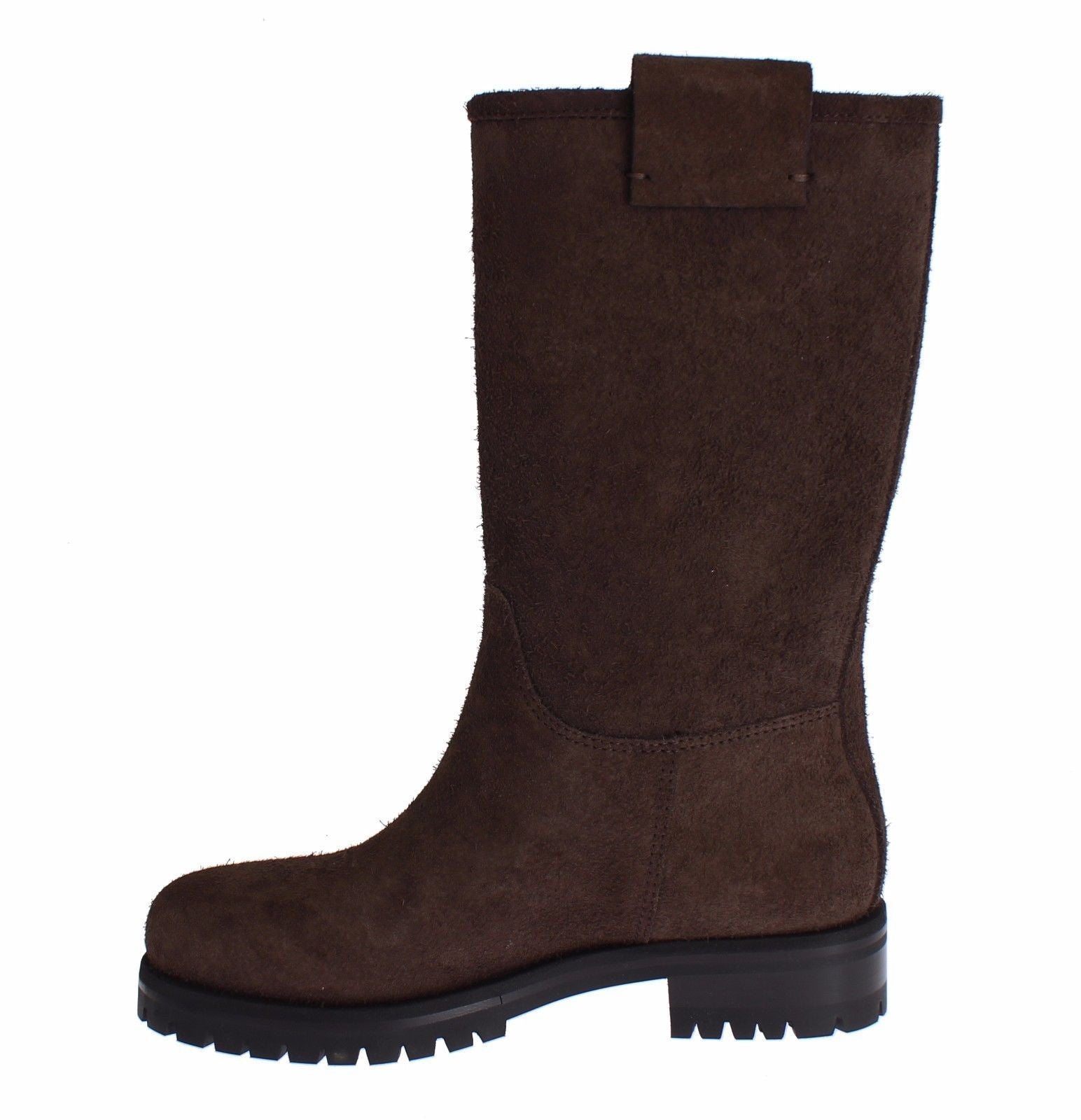 Brown Boots Leather Mid Calf
