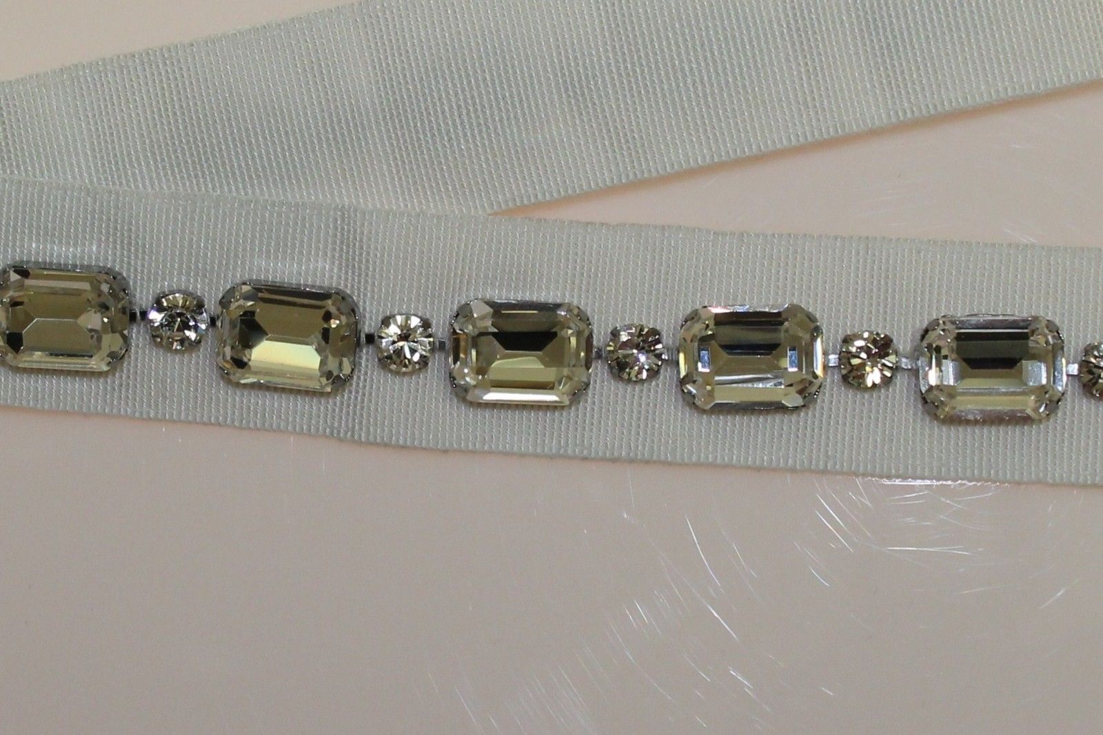 White Crystal Stones Waist Belt