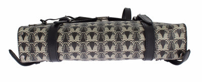 Bag Black Owl Print Leather Backpack