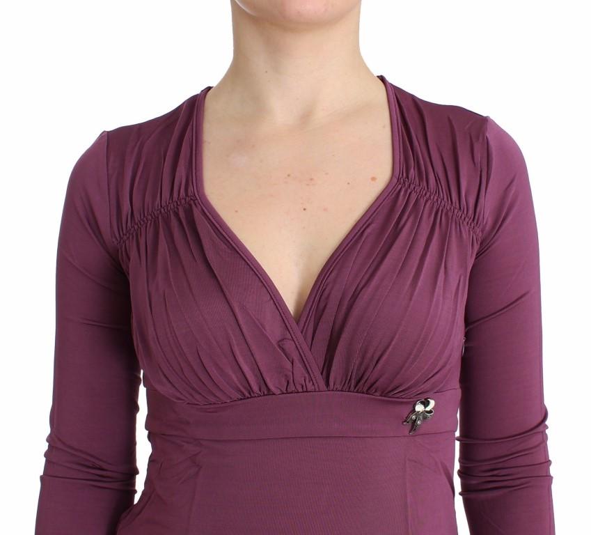 Purple jersey top blouse