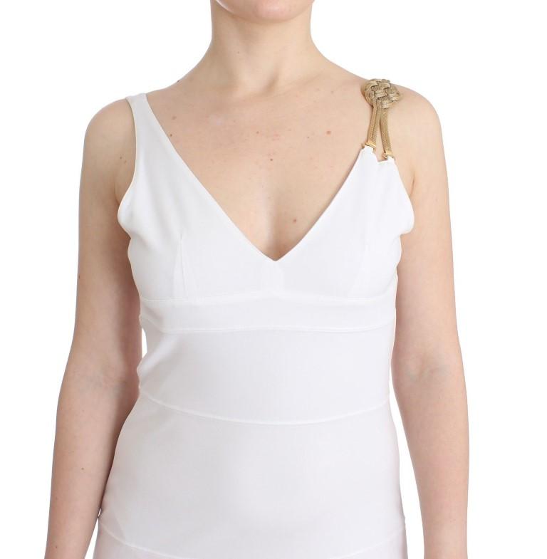 White A-line shift dress