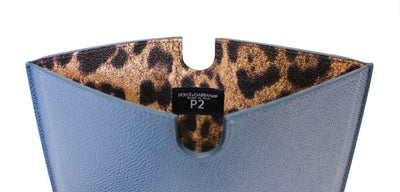 Blue Leather iPAD Tablet eBook Cover Bag