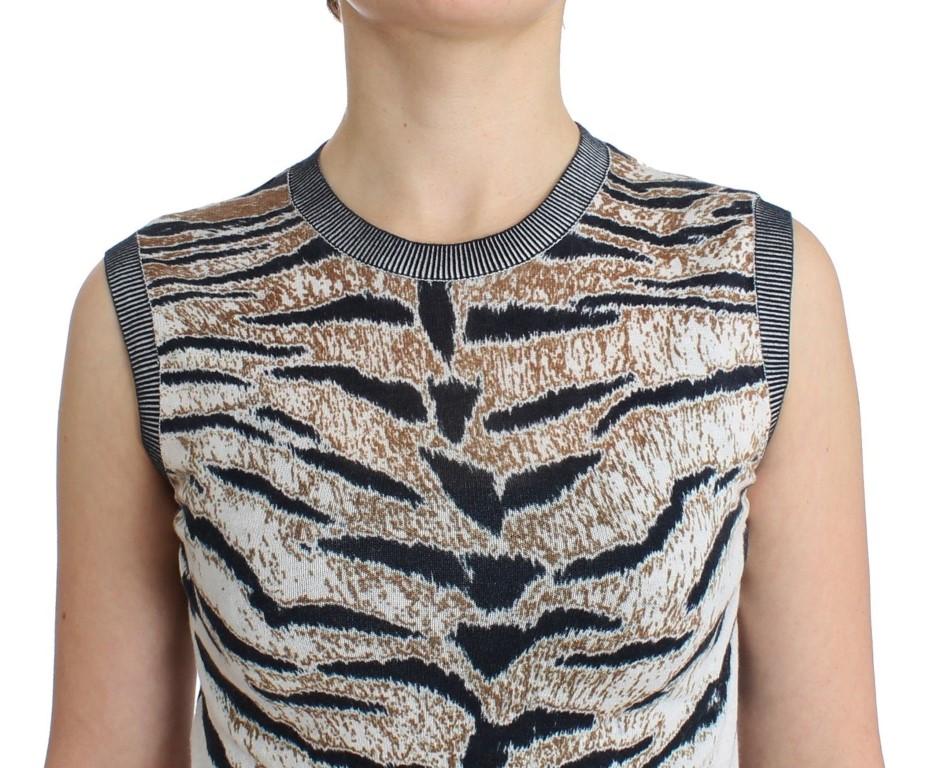 Tiger printed knit top