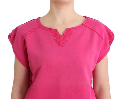 Pink short sleeve sweatshirt
