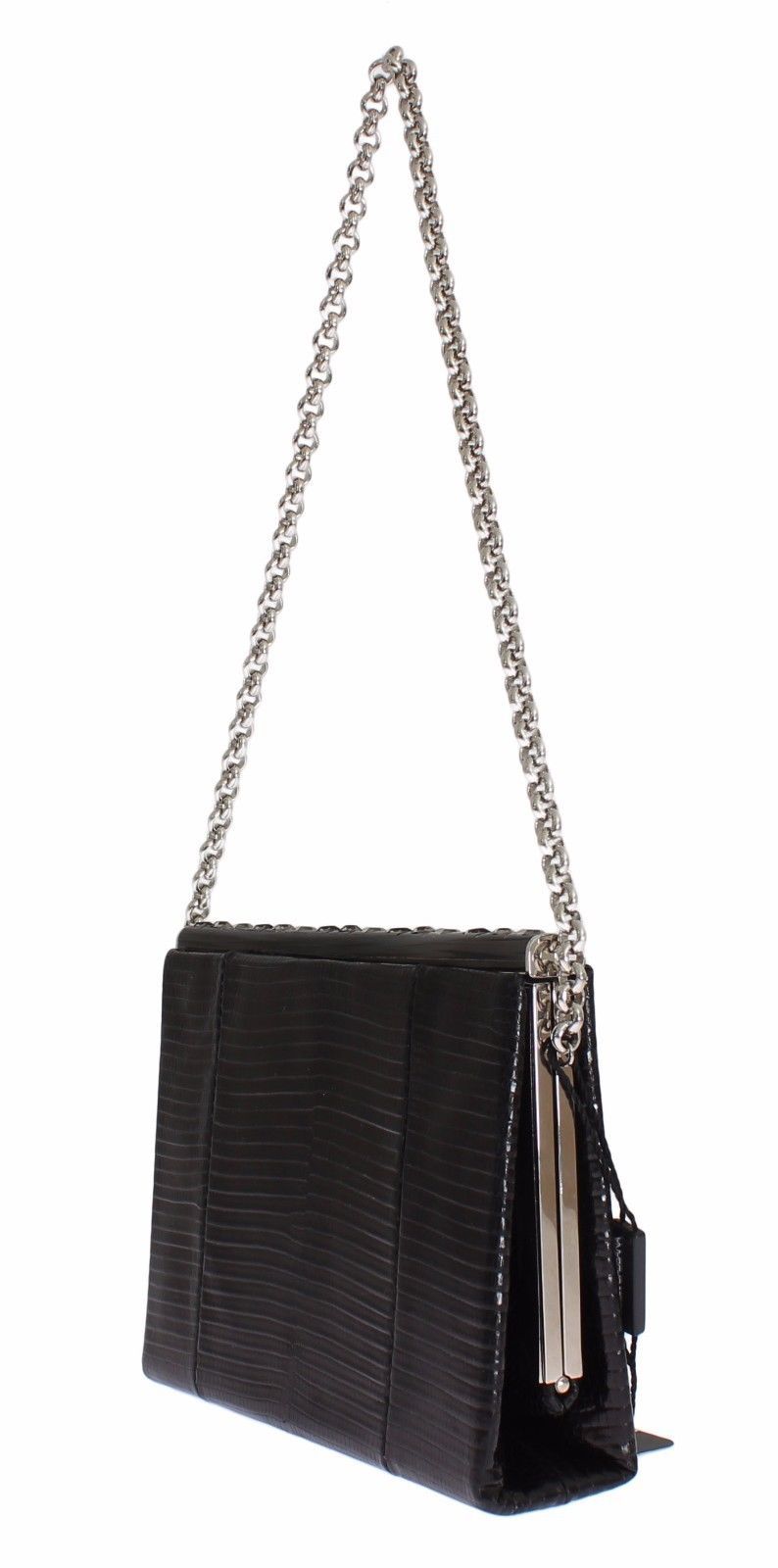 Bag Black Varano Lizard Shoulder Evening Party Clutch