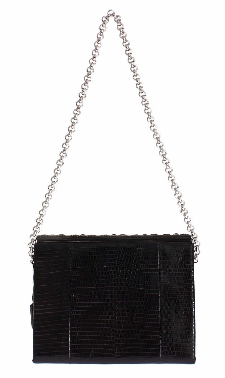 Bag Black Varano Lizard Shoulder Evening Party Clutch