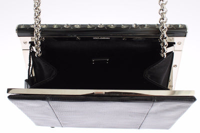Bag Black Varano Lizard Shoulder Evening Party Clutch