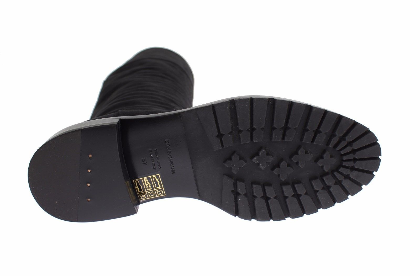 Gray Suede Goatskin Flat Boots
