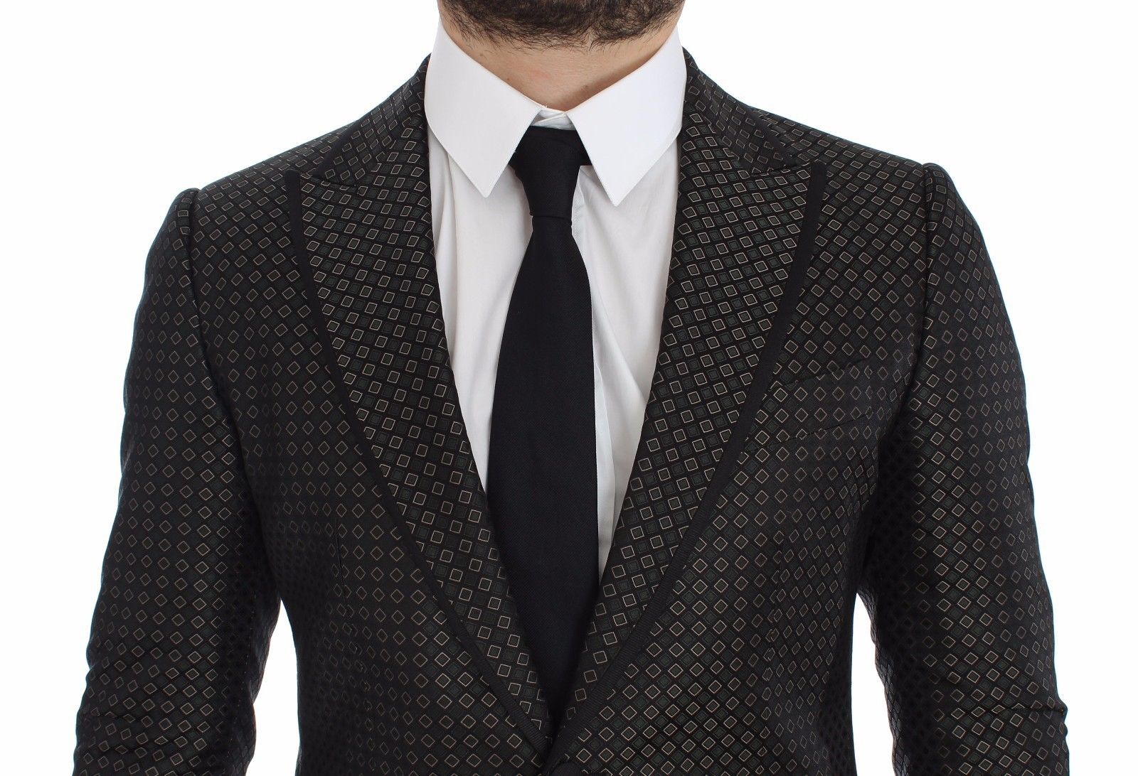 Green Silk Slim Two Button Blazer
