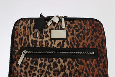 Luggage Bag Leopard Travel Cabin Suitcase Trolley