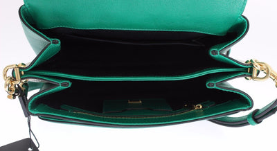 Green Leather Shoulder Messenger Satchel