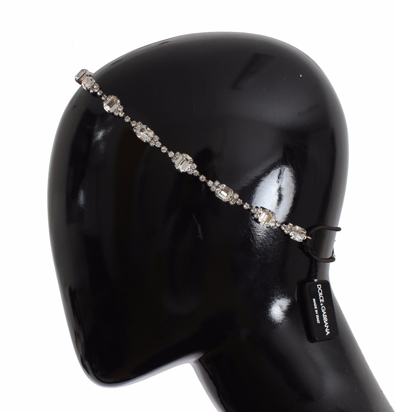 Silver Brass Crystal Head Hair Band