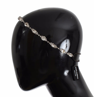 Silver Brass Crystal Head Hair Band