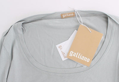 Gray jersey print top blouse
