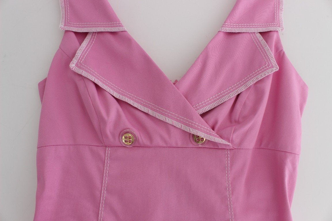 Pink pencil collar dress