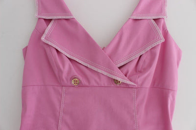 Pink pencil collar dress