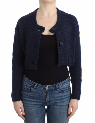 Blue cropped cardigan