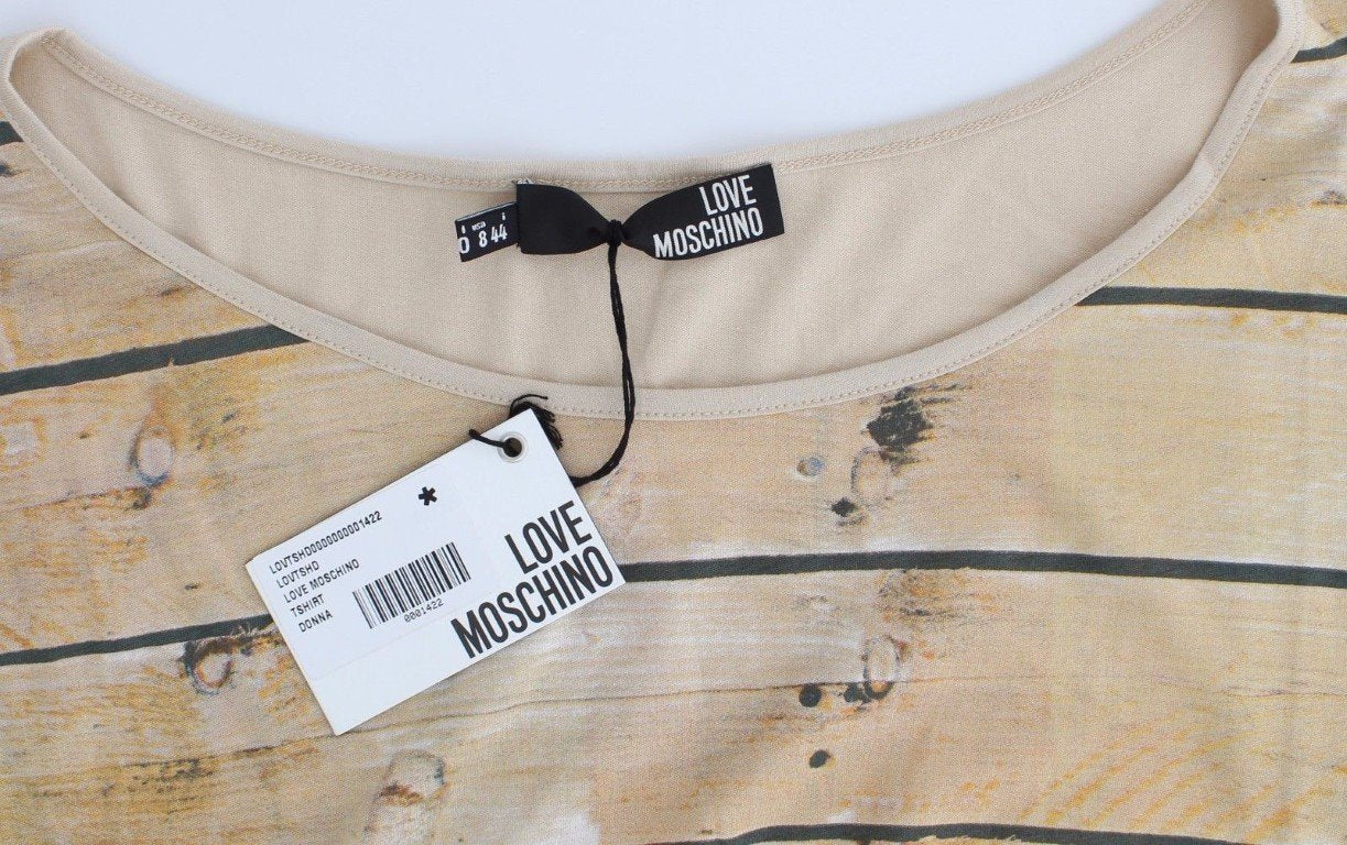 Beige longsleeved cotton top