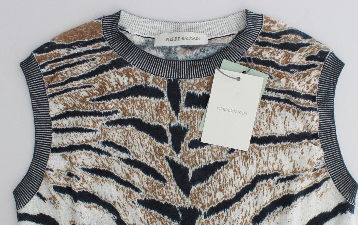 Tiger printed knit top
