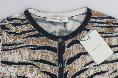 Multicolor tiger printed cardigan