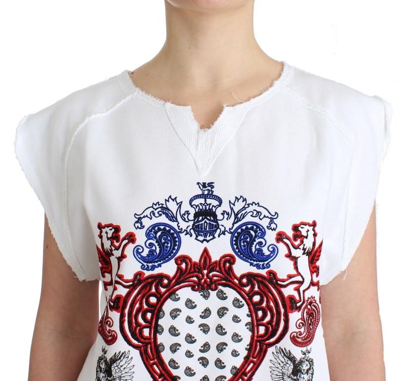 White printed cotton sweatshirt
