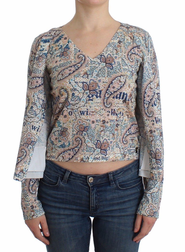 Paisley printed knit tank top