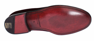 Bordeaux Red Velvet Loafers Dress Shoes